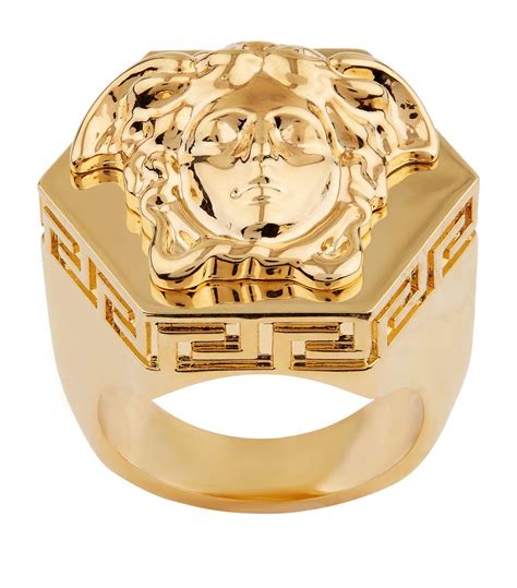 versace medusa ring heren messing 19 metallic|Versace ring size chart.